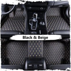 Black & Beige Luxury Custom Car Mats