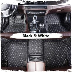 Black & White Luxury Custom Car Mats